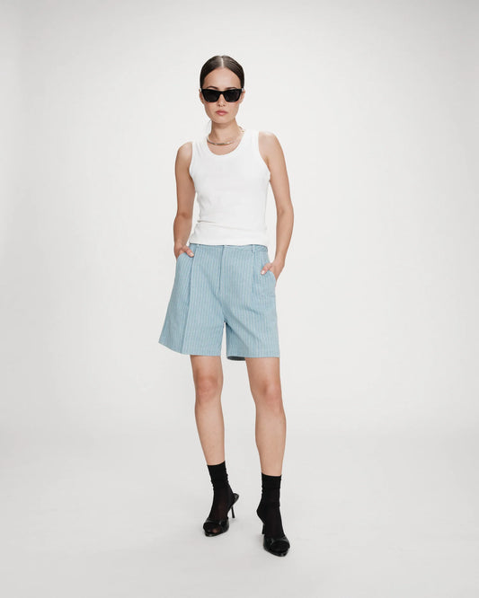 SHORT VARS RAYAS AZUL