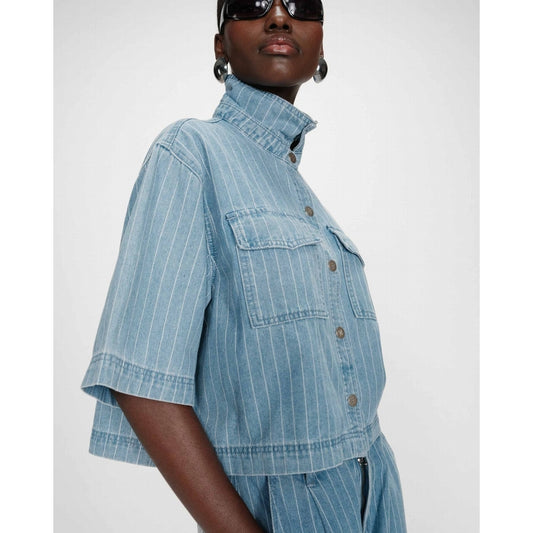 CAMISA VITA RAYAS AZUL